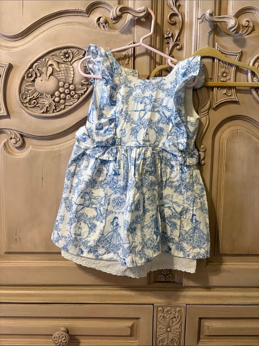 Beauty and the Beast Toile Ruffle Dress
